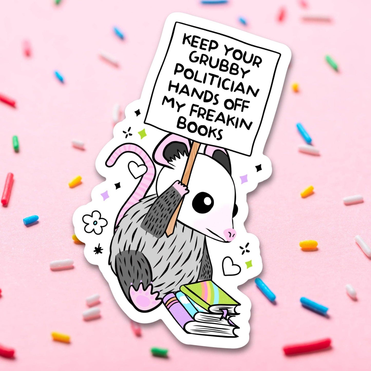 Grubby Politician Hands Vinyl Sticker