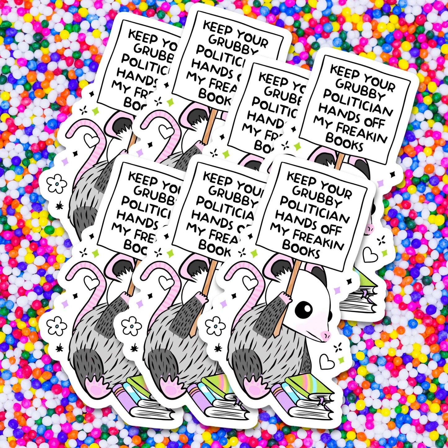 Grubby Politician Hands Vinyl Sticker