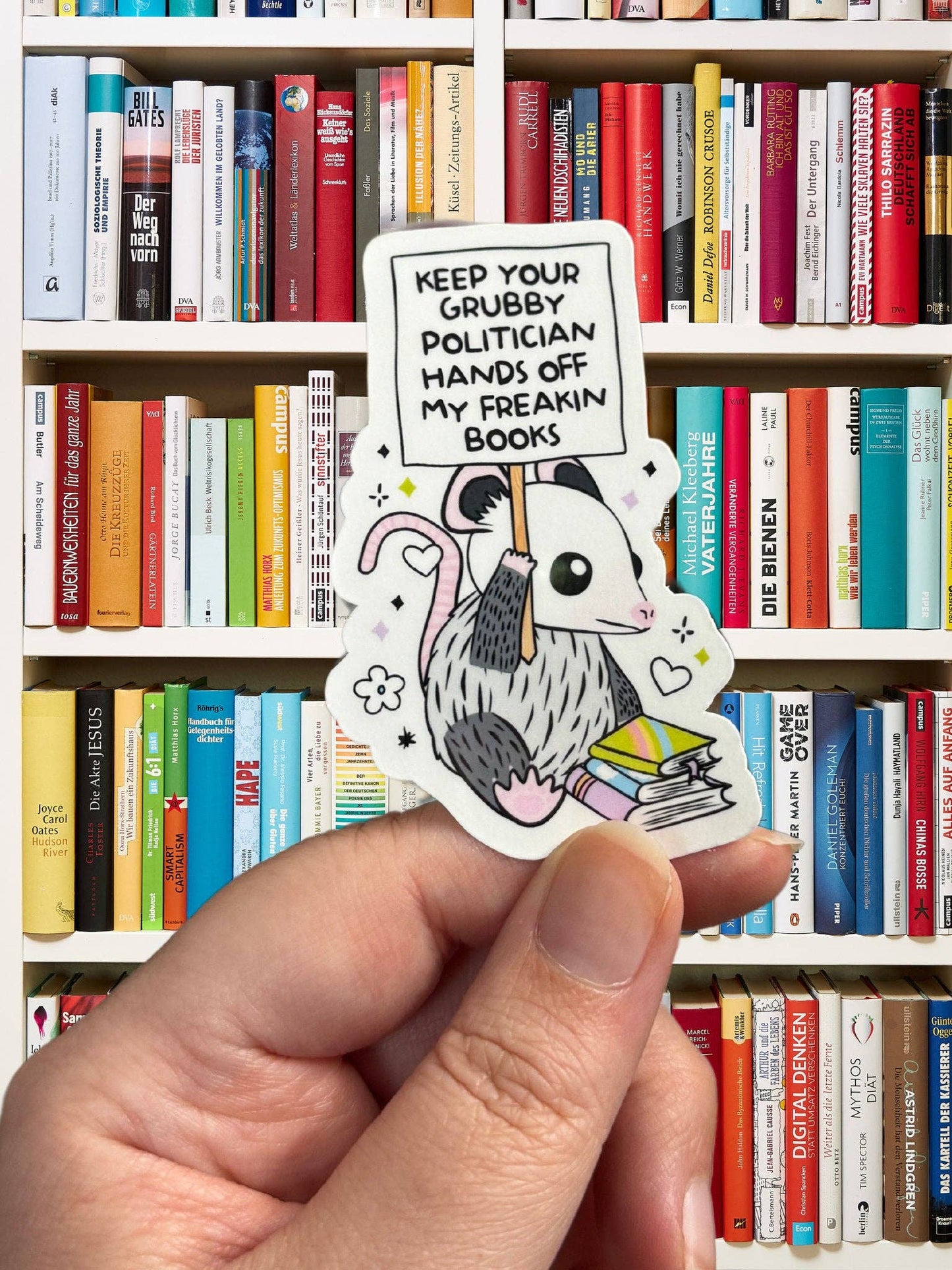Grubby Politician Hands Vinyl Sticker