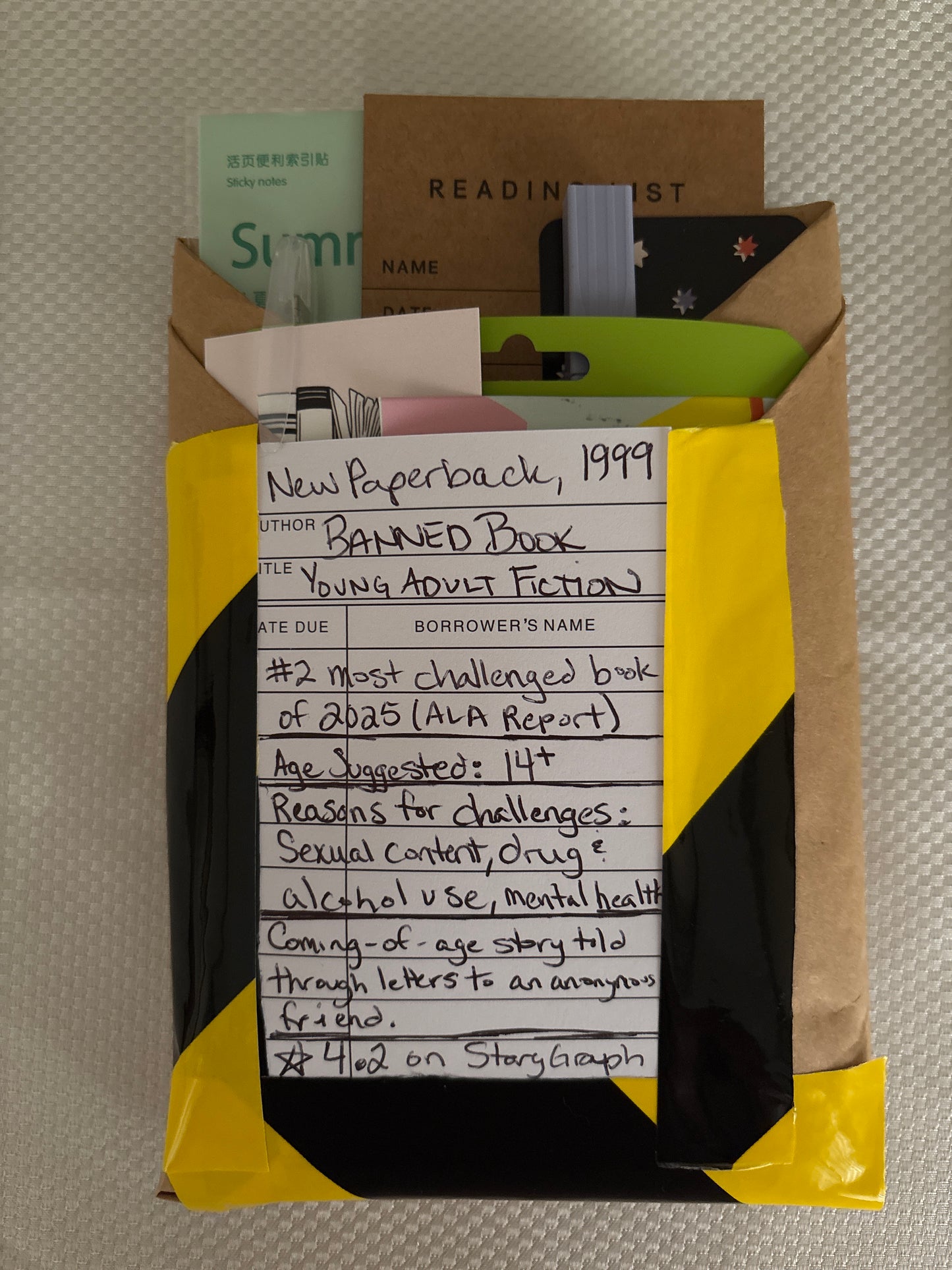Blind Date with a Banned Book - Young Adult Contemporary Fiction, 1999