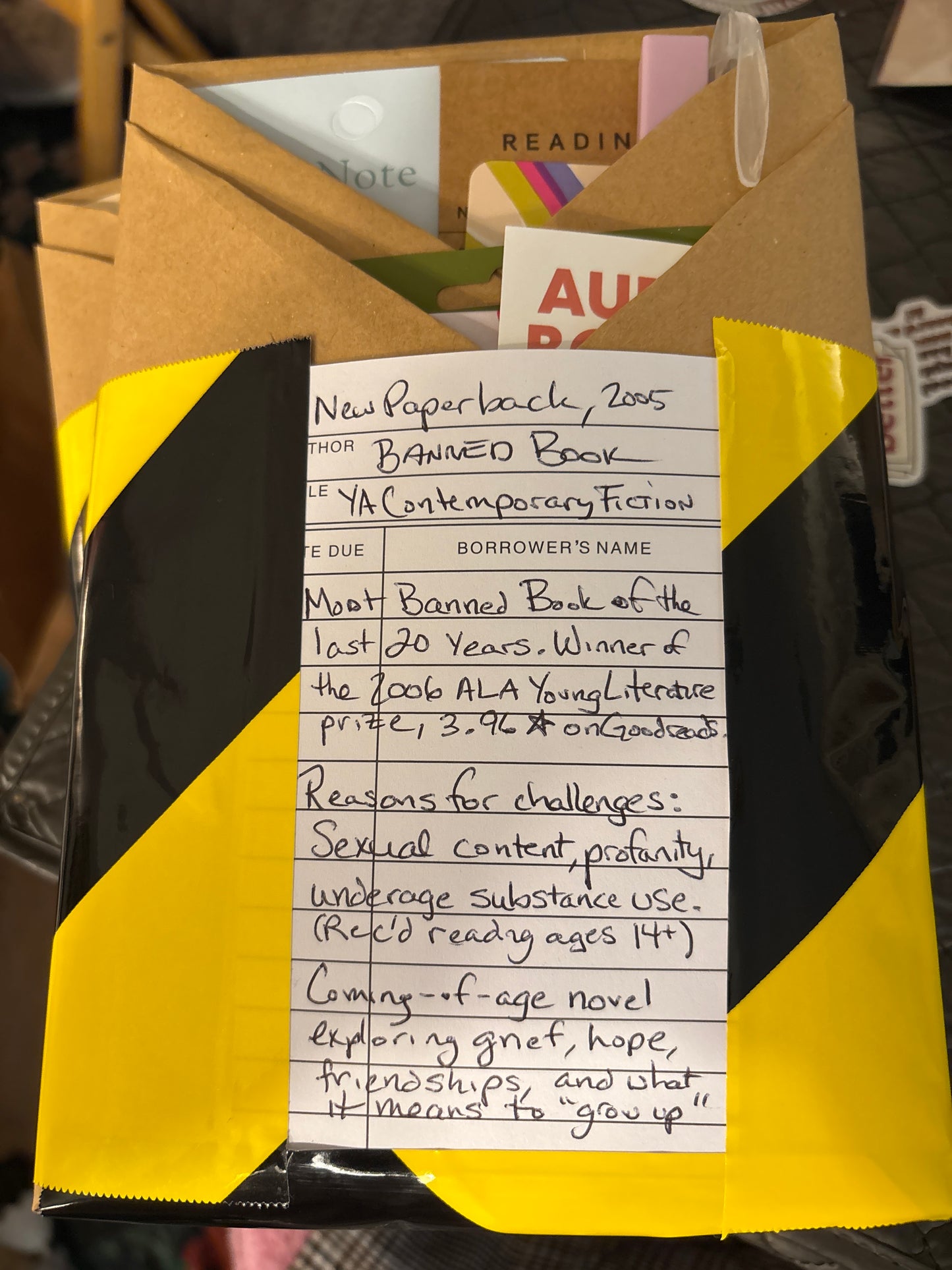 Blind Date with a Banned Book - Young Adult Contemporary Fiction, 2005