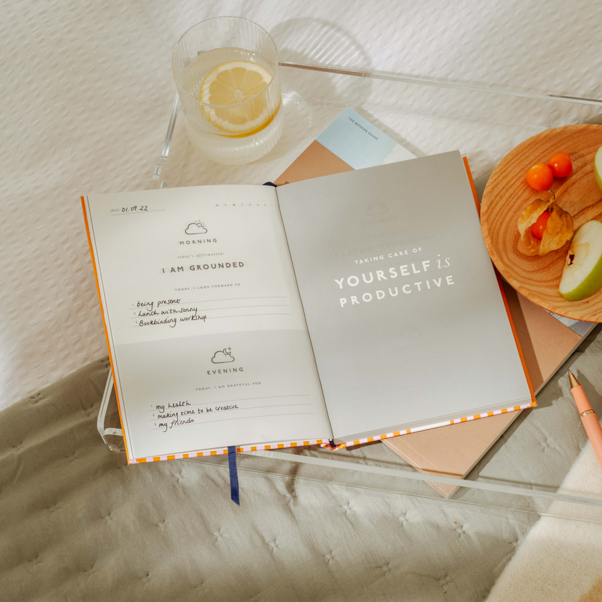 Guided Gratitude Journal, A5 Hardcover - Taking My Time