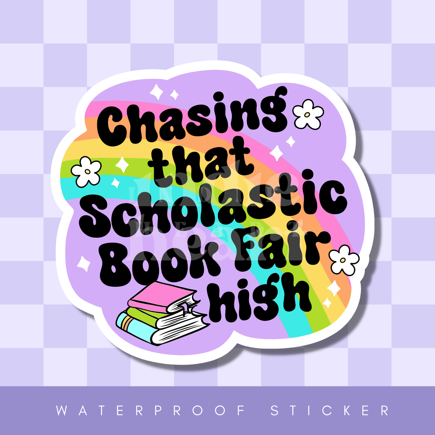 Retro Book Fair Sticker