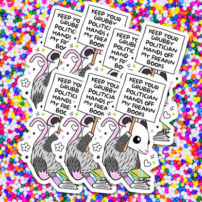 Grubby Politician Hands Vinyl Sticker