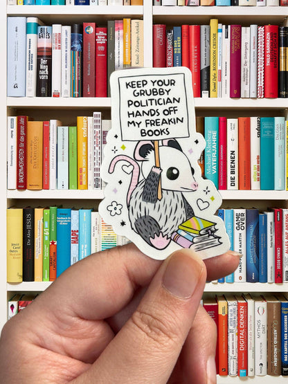Grubby Politician Hands Vinyl Sticker