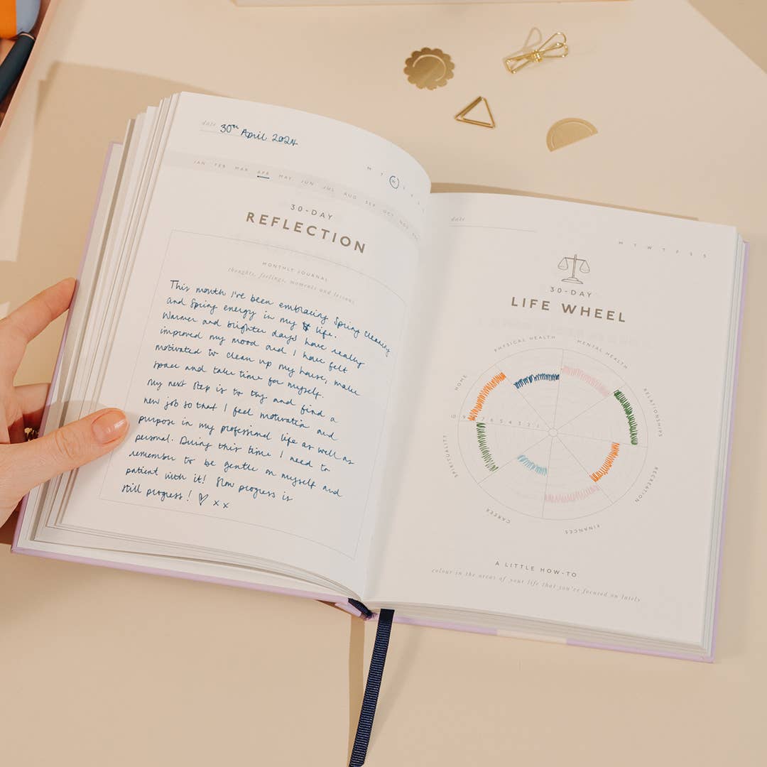 Guided Gratitude Journal, A5 Hardcover - Taking My Time