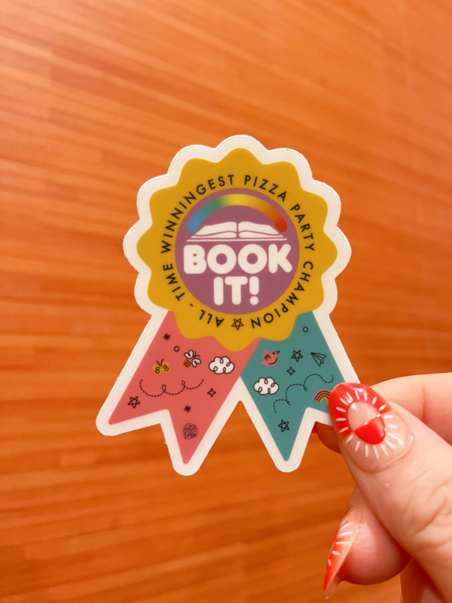 BOOK IT Sticker: All-Time Winningest Pizza Party Champion