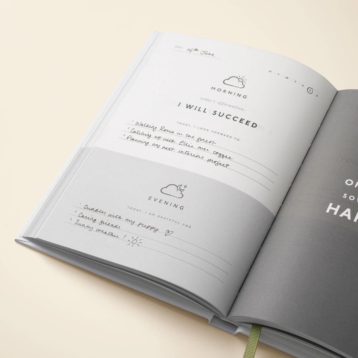 Guided Gratitude Journal, A5 Hardcover - Taking My Time