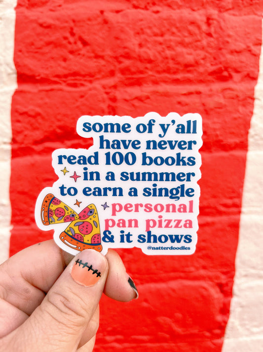 Personal Pizza Pan Book It Nostalgia Sticker