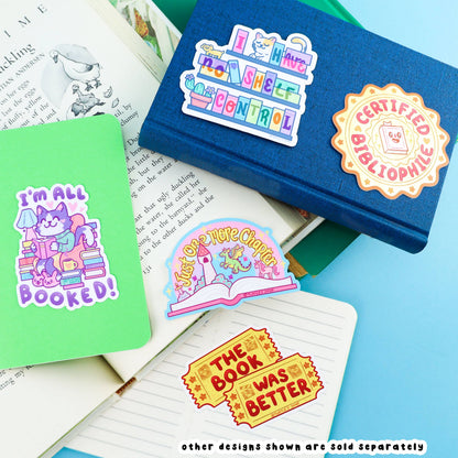 The Book Was Better Ticket Stub Reading Vinyl Sticker