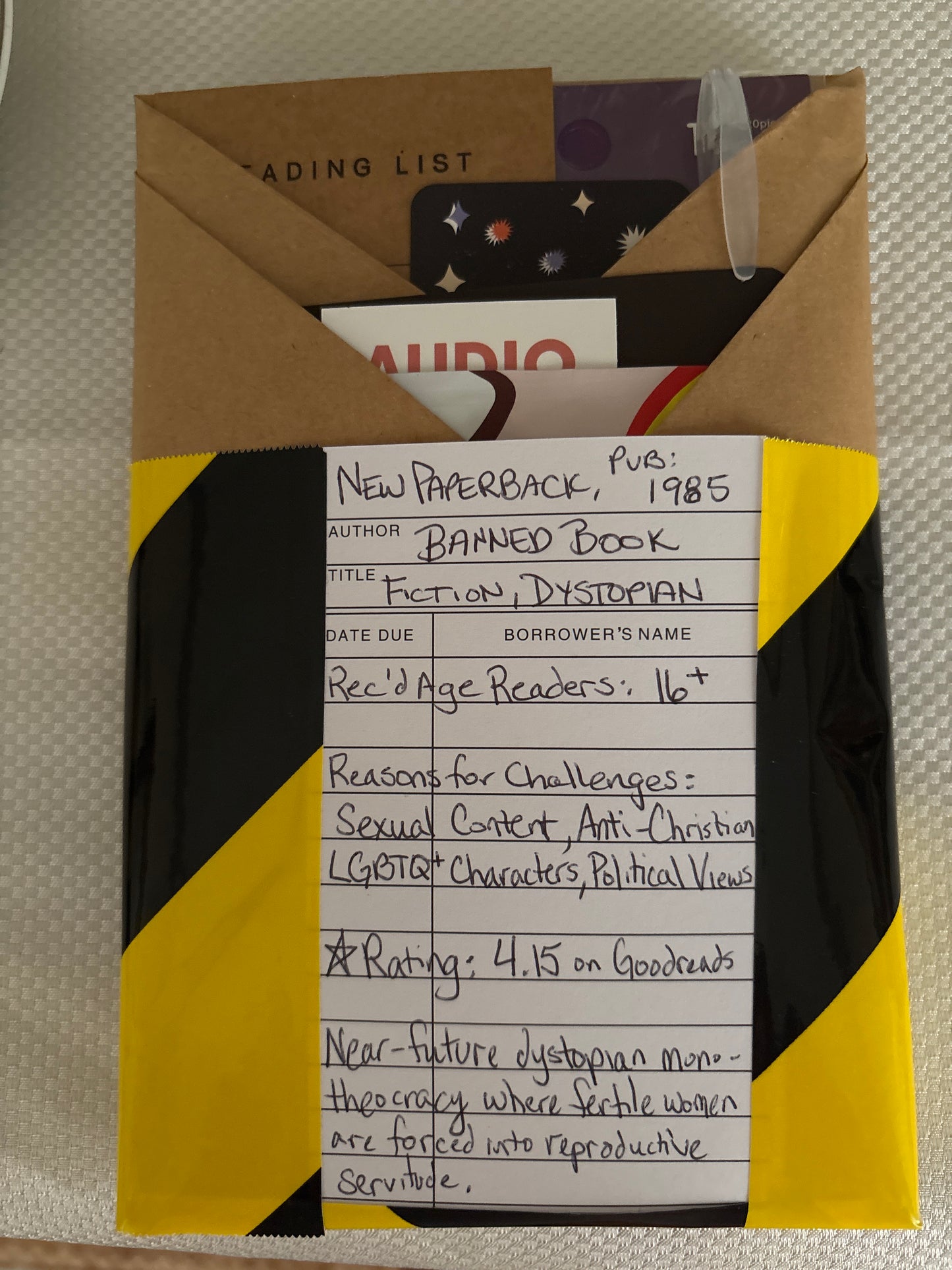 Blind Date with a Banned Book - Dystopian Fiction, 1985