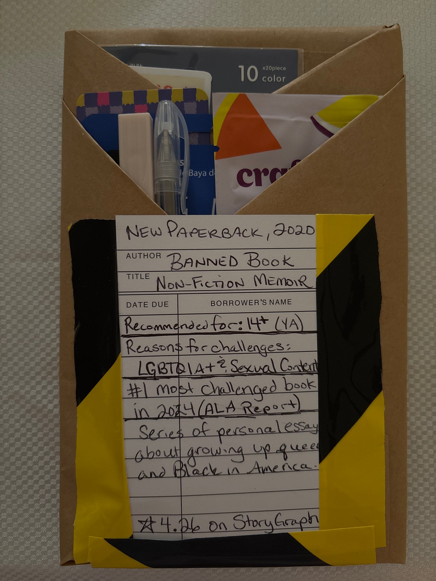 Blind Date with a Banned Book - Nonfiction Memoir, 2020