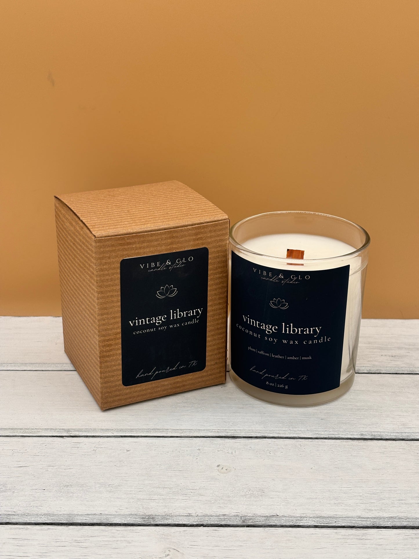 Vintage Library Candles | Vibe & Glo Candle Studio