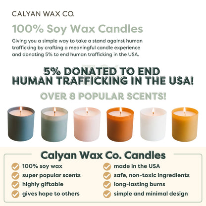 100% soy wax candle, Evergreen + Eucalyptus, 5.3 oz, Non-toxic dye & paraben free