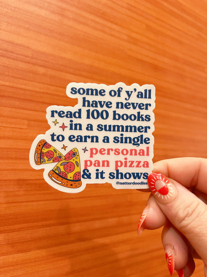 Personal Pizza Pan Book It Nostalgia Sticker