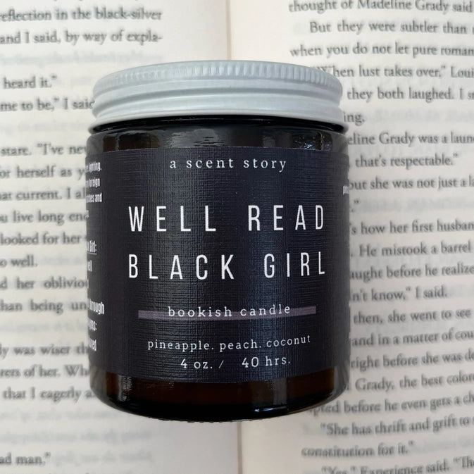 Well Read Black Girl - Book Themed Soy Candle - 4 oz / 40 hr burn time - 100% soy candles, non-toxic | A Scent Story Candle Co. (Copy) (Copy) (Copy)