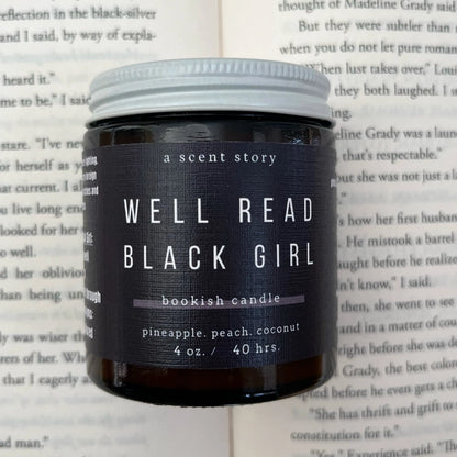 Well Read Black Girl - Book Themed Soy Candle - 4 oz / 40 hr burn time - 100% soy candles, non-toxic | A Scent Story Candle Co. (Copy) (Copy) (Copy)